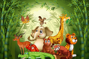 3D Decorative Cartoon Wallpaper for Wall
