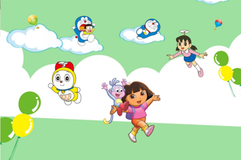 3D Decorative Doremon Cartoon Wallpaper for Wall