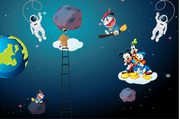 3D Decorative Space Cartoon Wallpaper for Wall