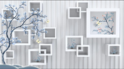 3D Decorative Grey Wallpaper for Wall