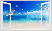 3D Decorative Window View Wallpaper for Wall