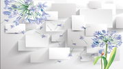 3D Decorative White Wallpaper for Wall