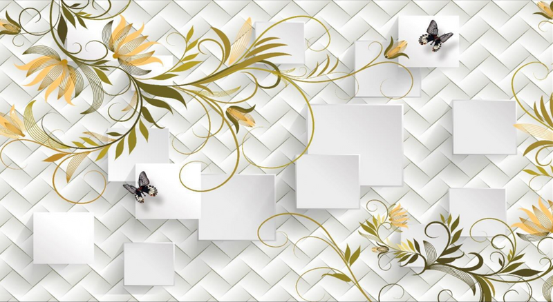 3D Decorative White Wallpaper for Wall