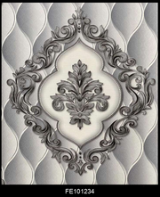 Indus 3D Damask Pattern
