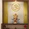 Shining Om With Ganesh Pooja Room Wallpaper