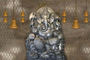 Silver Ganesh Pooja Room Wallpaper