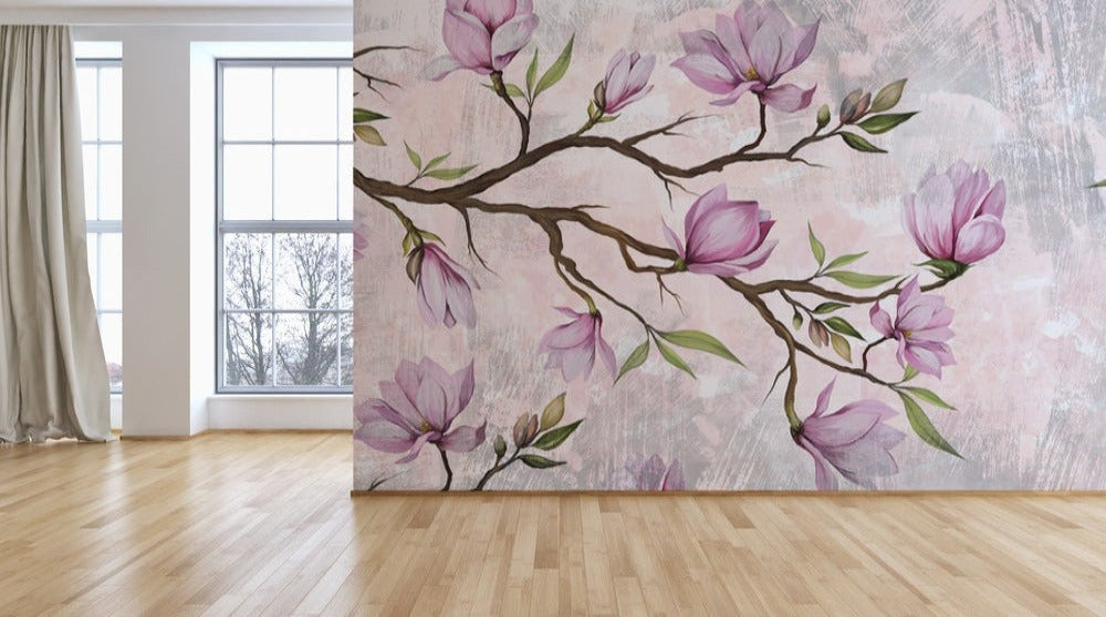 Multicolour Pastel Tropical Wallpaper