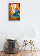 Girl Playing Violin And Eiffel Tower Wall Art