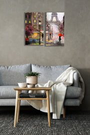 Rainy Street View, Set Of 2