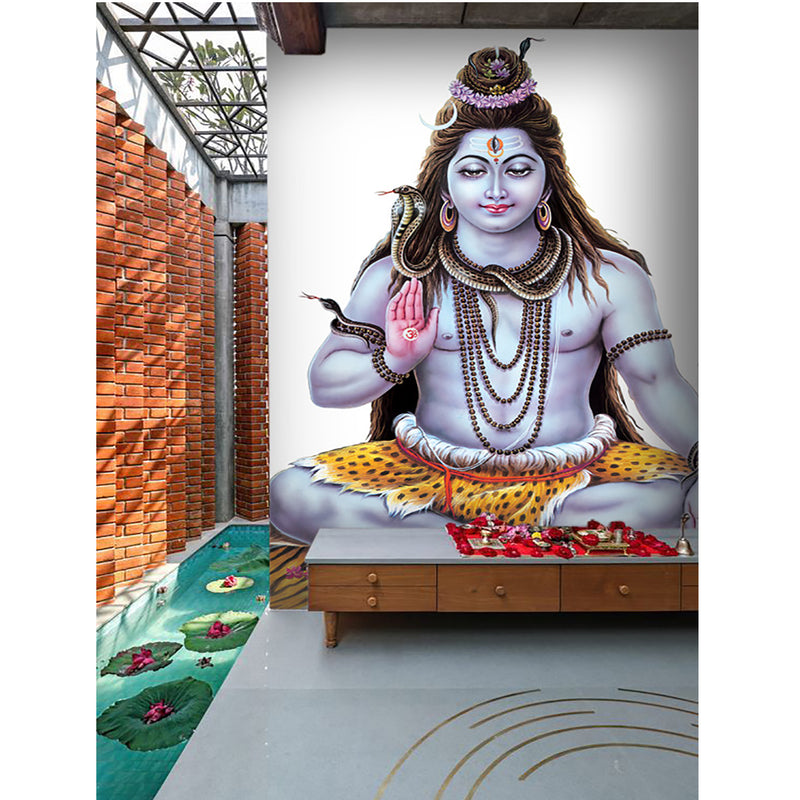 Shiv With Gouri Self Adhesive Sticker Poster