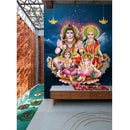 Shiv Parvati Parvat Background Self Adhesive Sticker Poster
