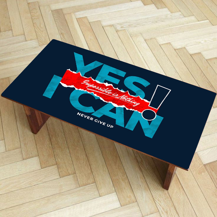 Yes I Can Graphic Art Self Adhesive Sticker For Table