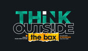 Think Outside The Box Quote Art Self Adhesive Sticker For Table