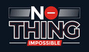 Nothing Impossible Graphic Art Self Adhesive Sticker For Table