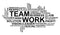 Team Work Graphic Art Self Adhesive Sticker For Table