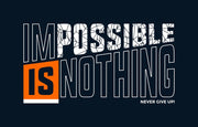 Nothing Impossible Self Adhesive Sticker For Table