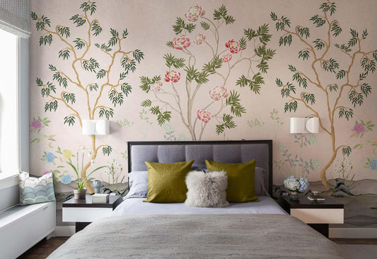 Tea Garden Tapestry Chinoiserie Wallpaper