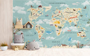 Topographic Treasures Kid Map Wallpaper