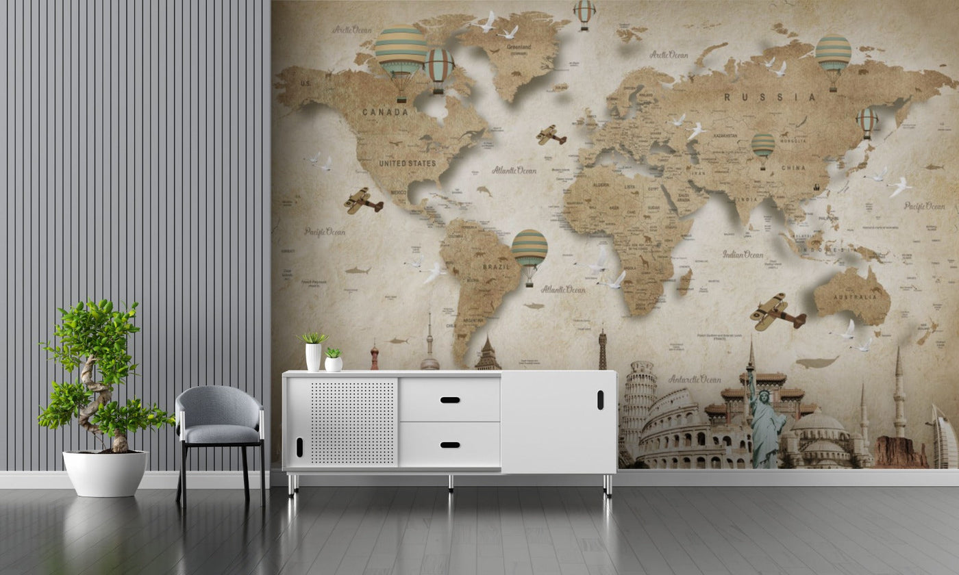 Traveler Kid Map Wallpaper