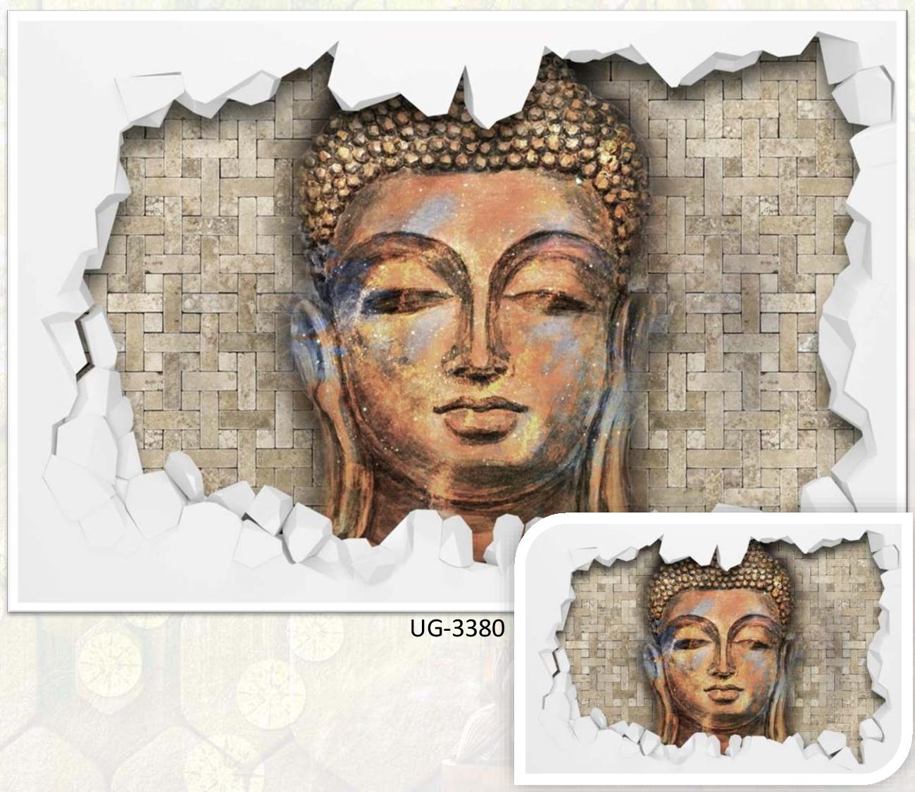 3D Lord Buddha White Wallpaper