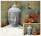 White Lord Buddha Vintage Wallpaper