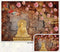 Vintage Lord Buddha Rose Leaf Wallpaper