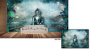 Lord Buddha Blue Tropical Wallpaper