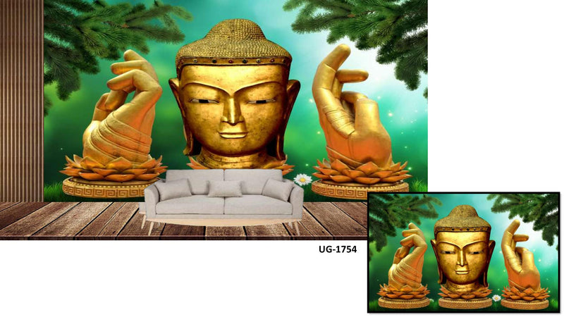 Gold Lord Buddha Hands Wallpaper