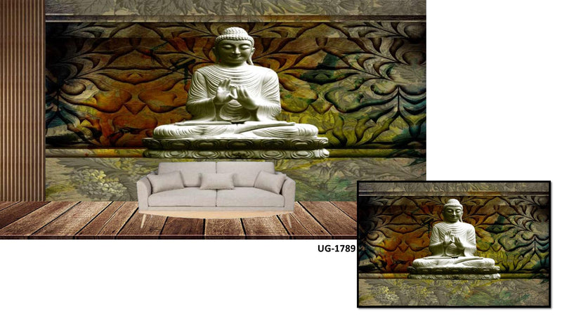 White Meditating Lord Buddha Wallpaper