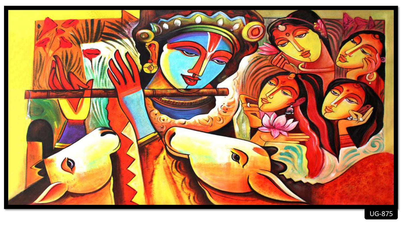 3D Decorative Lord Krishna Wallpaper for Wall