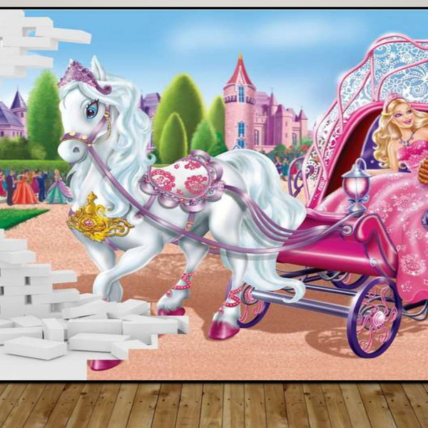 Barbie Wallpaper For Kids 3D Decorative Barbie Wallpaper For Wall