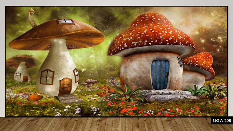 Mushroom House Wallpaper Wallpaper Comfort, House, Mushroom, Snail,