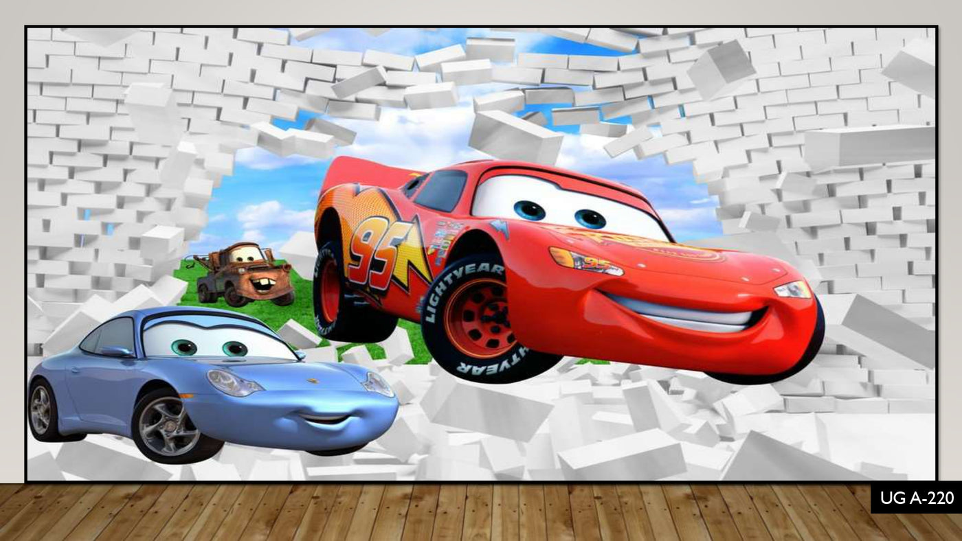 3D Decorative Cars Wallpaper for Wall