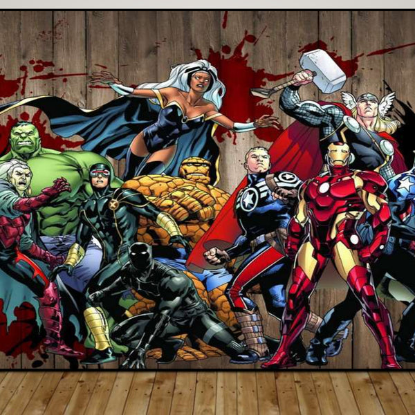 jasmaira creation Paper Vinyl Wall Covering Super Hero Avengers Wallpaper  for Boys Blue  Amazonin Home Improvement