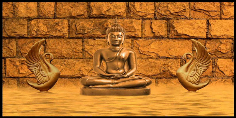Lord Buddha Bronze Swan Wallpaper