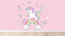 Unicorn On A Rainbow Kids Wallpaper