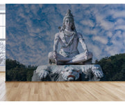 Shiva And Cloudy Sky Wallpaper