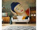 Colorful Laying Down Gautam Buddha Wallpaper for wall