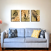 Vintage Floral Leaf Canvas Set Of 3