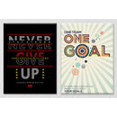 Never give up Set of 2