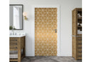 Golden White 3D Pattern Animation Self Adhesive Sticker For Door