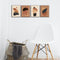 Tan Boho Wall Leaf Print Wallart Set Of 4