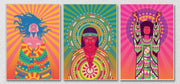 Psychedelic Wall Art, Set Of 3