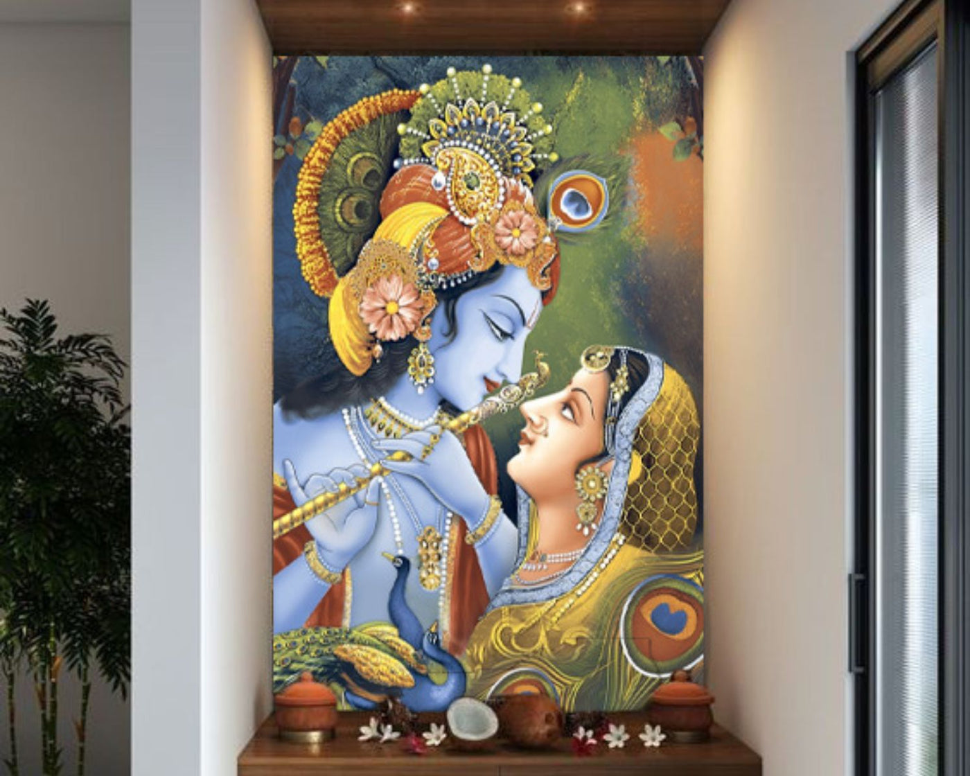 Radha Krishna Customised Wallpaper