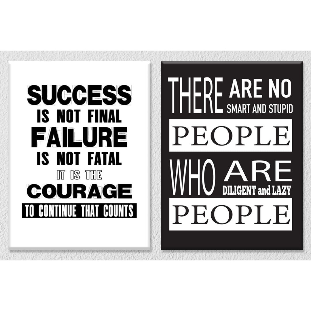 Success motivational quotes Set of 2