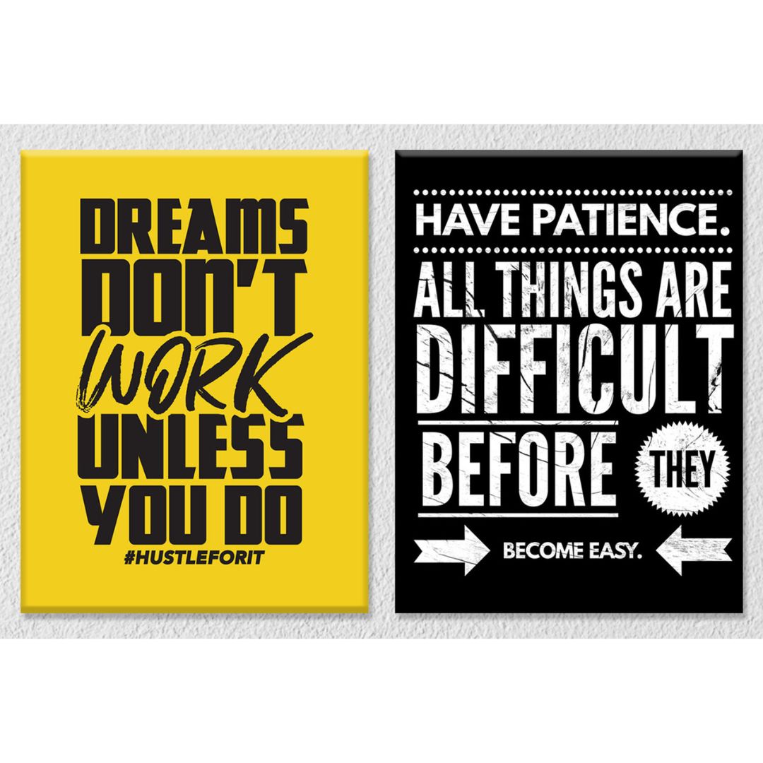 Dream don't work unless you do Set of 2