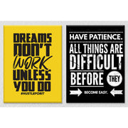 Dream don't work unless you do Set of 2