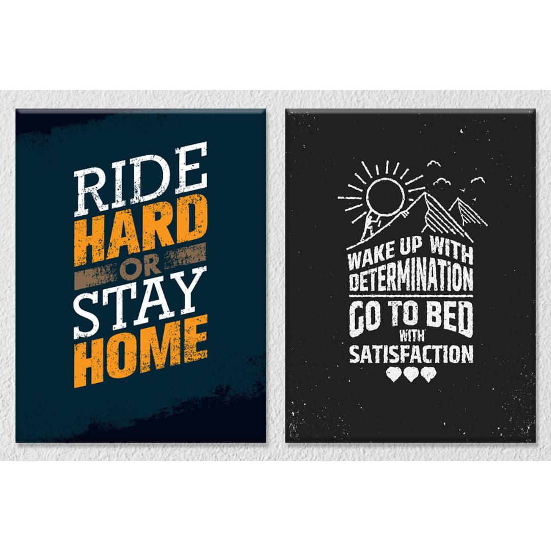 Ride hard or stay home Set of 2