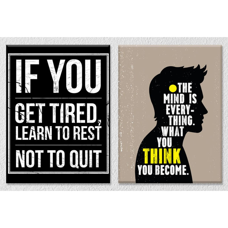 If you get tired learn to rest Set of 2