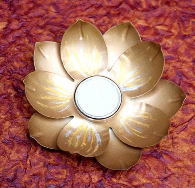 ELEGANTE FLORAL T-LIGHT HOLDER ( SET OF 6 PIECES )